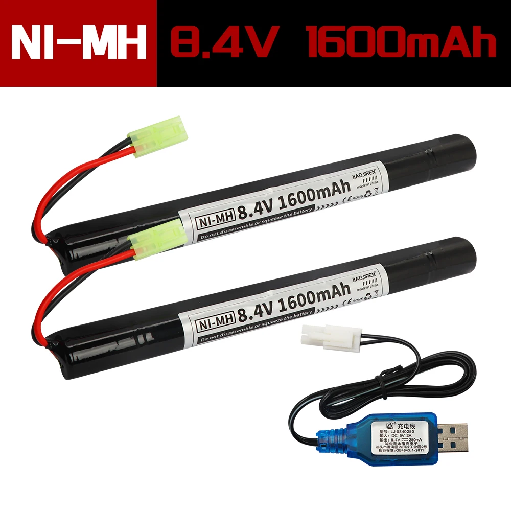 8.4V 1600mAh 2/3A NiMH Battery For Airsoft Guns Cyma AK47 AEG'S rosman Pulse R76 NiMH Batterywith Mini Tamiya connector
8.4V 1600mAh 2/3A NiMH Battery For Airsoft Guns Cyma AK47 AEG'S rosman Pulse R76 NiMH Batterywith Mini Tamiya connector