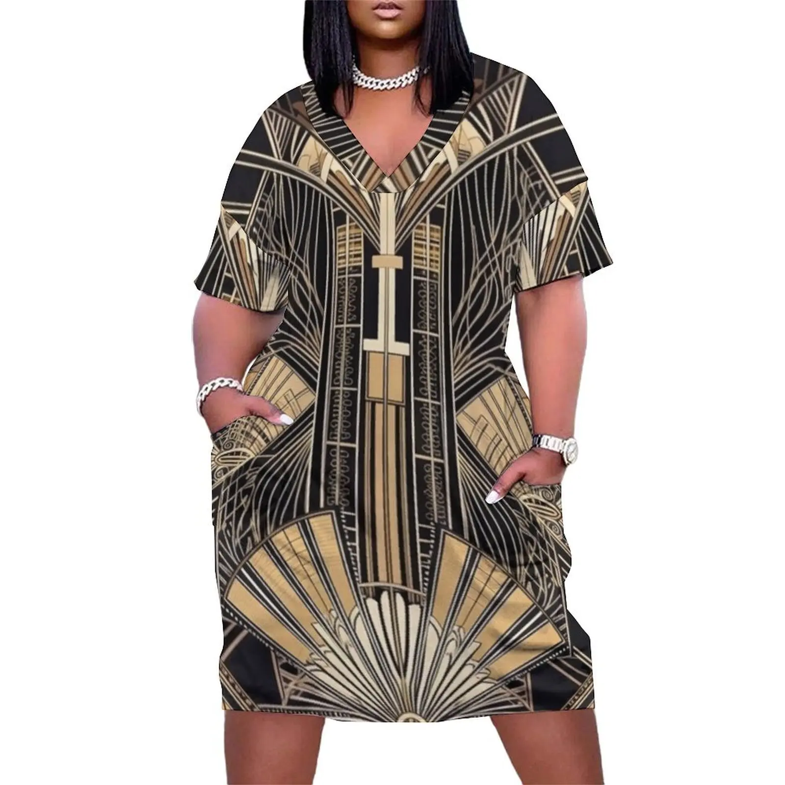 Gilded Deco: Timeless Art Deco Motifs #14 Loose Pocket Dress elegant dresses for women Women's evening dress Bride dresses
Gilded Deco: Timeless Art Deco Motifs #14 Loose Pocket Dress elegant dresses for women Women's evening dress Bride dresses