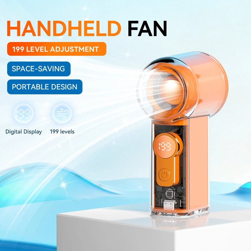 Lenovo Mini Turbo Handheld Fan Portable 5000mAh USB Rechargeable Fan Strong Wind Mute 5 Speeds Outdoor Travel Cooling Fan
Lenovo Mini Turbo Handheld Fan Portable 5000mAh USB Rechargeable Fan Strong Wind Mute 5 Speeds Outdoor Travel Cooling Fan