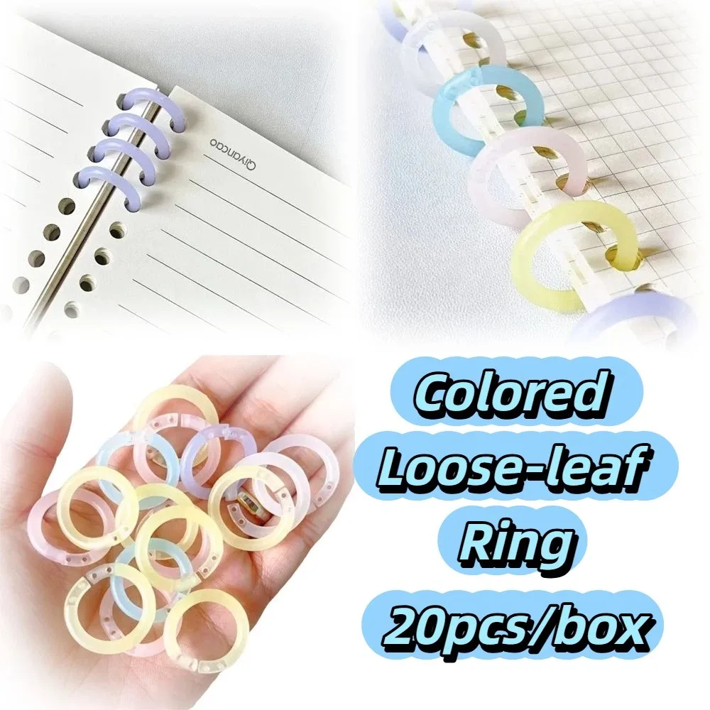 20pcs/box Transparent Colorful Loose Leaf Rings Easy Open Close Reusable Detachable Document Rings Durable Plastic
20pcs/box Transparent Colorful Loose Leaf Rings Easy Open Close Reusable Detachable Document Rings Durable Plastic