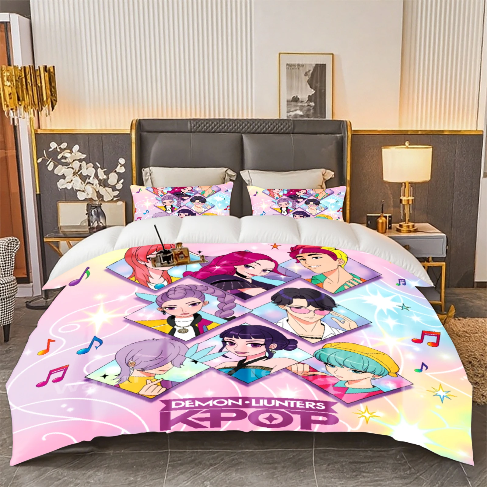 KPOP Bedding Set Demon-Hunters Duvet Cover Set Soft Single Twin Double Size Home Decor Birthday Gift For Girls Women Home Decor
KPOP Bedding Set Demon-Hunters Duvet Cover Set Soft Single Twin Double Size Home Decor Birthday Gift For Girls Women Home Decor