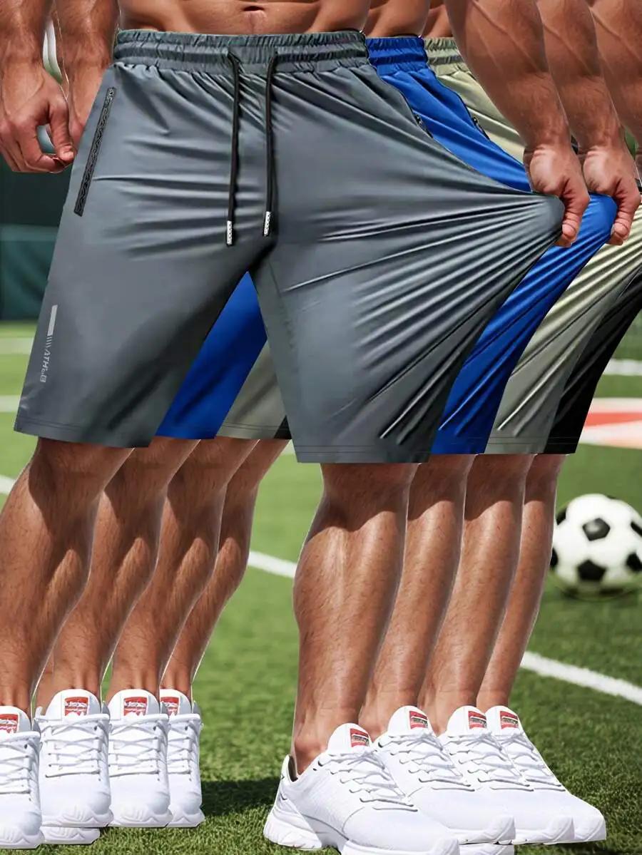 Mens High Elasticity Sports Shorts With Drawstring Waist Zipper Pockets Reflective Print For Running Football Basketball
Mens High Elasticity Sports Shorts With Drawstring Waist Zipper Pockets Reflective Print For Running Football Basketball