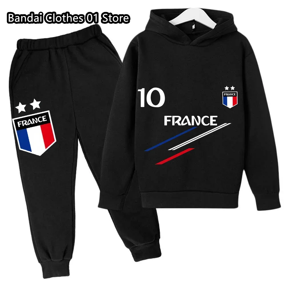 New Spring Autumn Kids Clothes Baby Boys France Football 10 Tracksuit Tops Pants 2PCS Set Children Outfits Girls Sets 2-15 Years
New Spring Autumn Kids Clothes Baby Boys France Football 10 Tracksuit Tops Pants 2PCS Set Children Outfits Girls Sets 2-15 Years