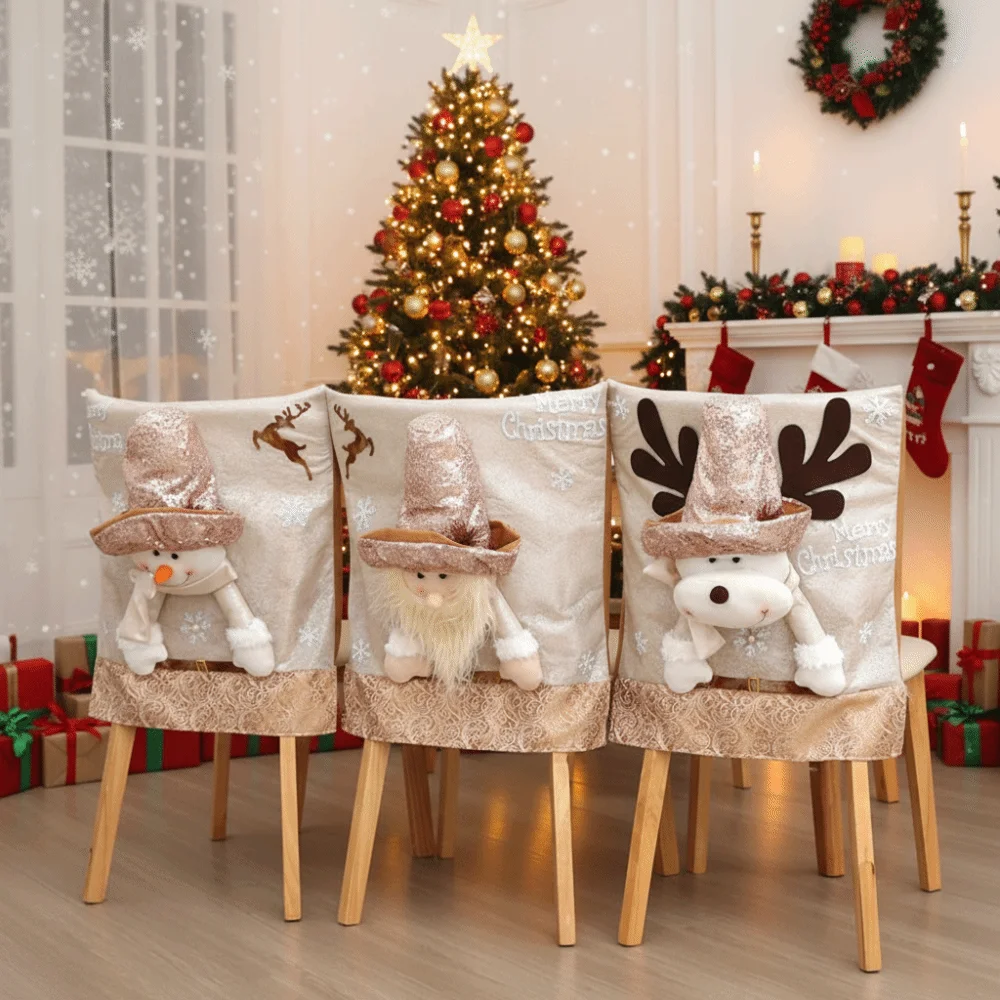Dress-up Props Cartoon Christmas Chair Cover Soft Stretch Seat Protector Removable Glitter Christmas Table Decor Kitchen
Dress-up Props Cartoon Christmas Chair Cover Soft Stretch Seat Protector Removable Glitter Christmas Table Decor Kitchen