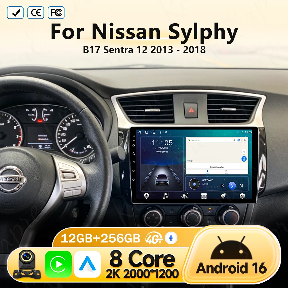 Android Auto For Nissan Sylphy B17 Sentra 12 2013 2014 2015 2016 2017 2018 Carplay Car Radio Multimedia Player BT DSP Stereo GPS
Android Auto For Nissan Sylphy B17 Sentra 12 2013 2014 2015 2016 2017 2018 Carplay Car Radio Multimedia Player BT DSP Stereo GPS