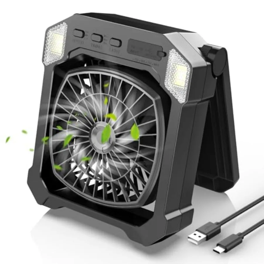 Camping Fan Battery Powered and Solar Powered, Portable Solar Fan 10000mAh Rechargeable Outdoor Fans with Light, Quiet Cordless
Camping Fan Battery Powered and Solar Powered, Portable Solar Fan 10000mAh Rechargeable Outdoor Fans with Light, Quiet Cordless