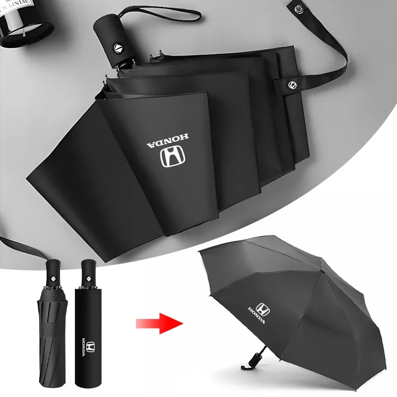 Car Logo Automatic Folding Windproof Sunshade Umbrella For Honda Civic Accord City CRV Jade Fit Odyssey Hybrid Accessories
Car Logo Automatic Folding Windproof Sunshade Umbrella For Honda Civic Accord City CRV Jade Fit Odyssey Hybrid Accessories