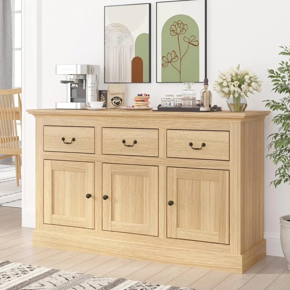 Mid Century Farmhouse Buffet Sideboard Oak,47.4'' Freestand Storage Cabinet with 3 Doors,Metal Handles and Adjustable Shelf Buff
Mid Century Farmhouse Buffet Sideboard Oak,47.4'' Freestand Storage Cabinet with 3 Doors,Metal Handles and Adjustable Shelf Buff