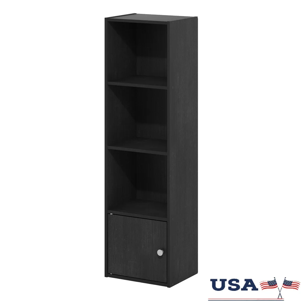 4-Tier Bookcase with Door Storage Cabinet Modern Open Shelves Room Organizer Composite Wood Vertical Display Unit Home Furniture
4-Tier Bookcase with Door Storage Cabinet Modern Open Shelves Room Organizer Composite Wood Vertical Display Unit Home Furniture
