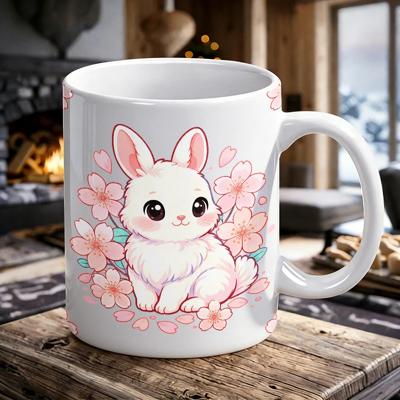 Sakura Cute Bunny Illustration Ceramic Cup, Coffee Cup, Milk Cup, Office Tea Cup, Drinking Cup, Fade-Resistant, Gift for Friends
Sakura Cute Bunny Illustration Ceramic Cup, Coffee Cup, Milk Cup, Office Tea Cup, Drinking Cup, Fade-Resistant, Gift for Friends