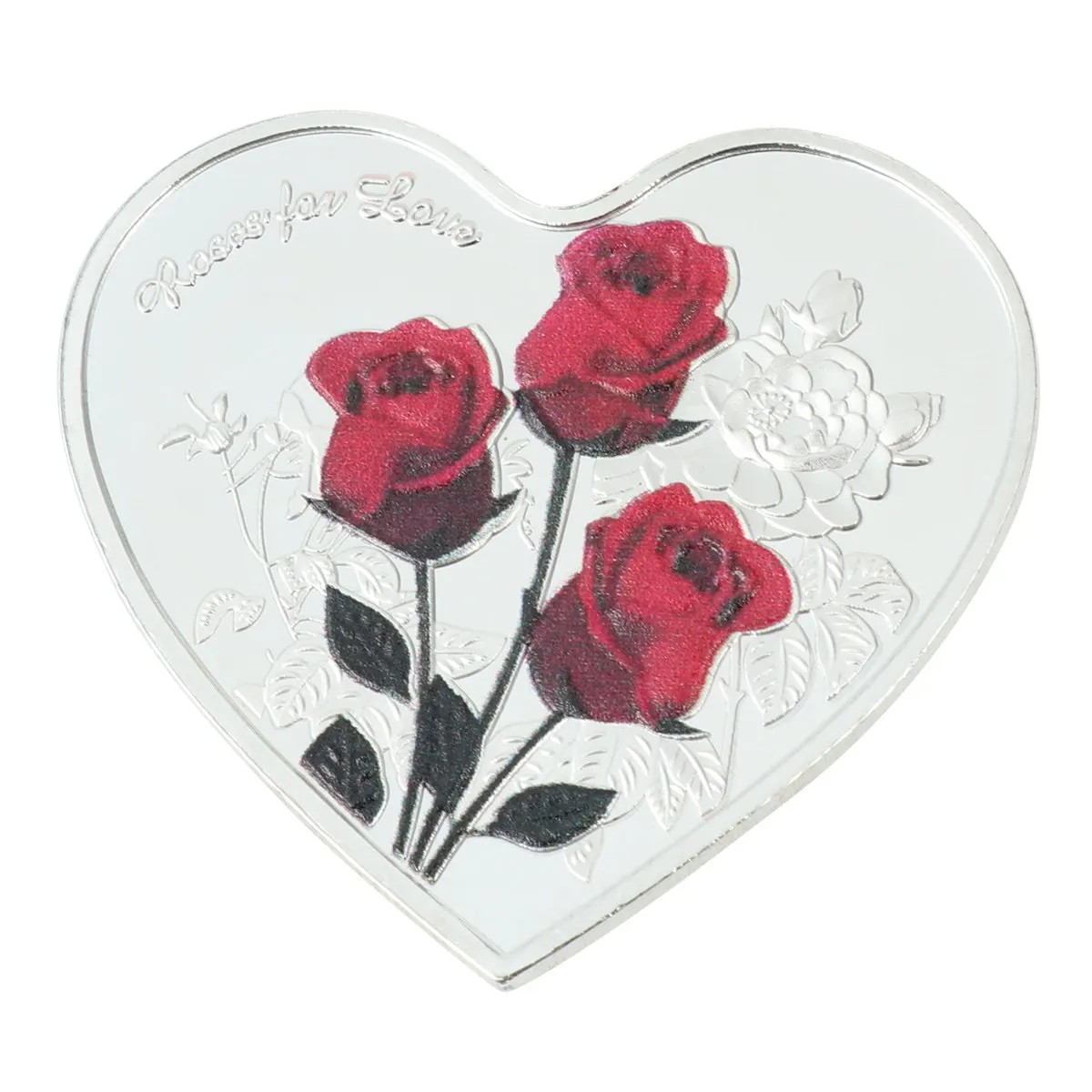 Heart-shaped Rose Commemorative Coin Love 52 Languages I Love You Gift Coins Art Collection (Silver)
Heart-shaped Rose Commemorative Coin Love 52 Languages I Love You Gift Coins Art Collection (Silver)