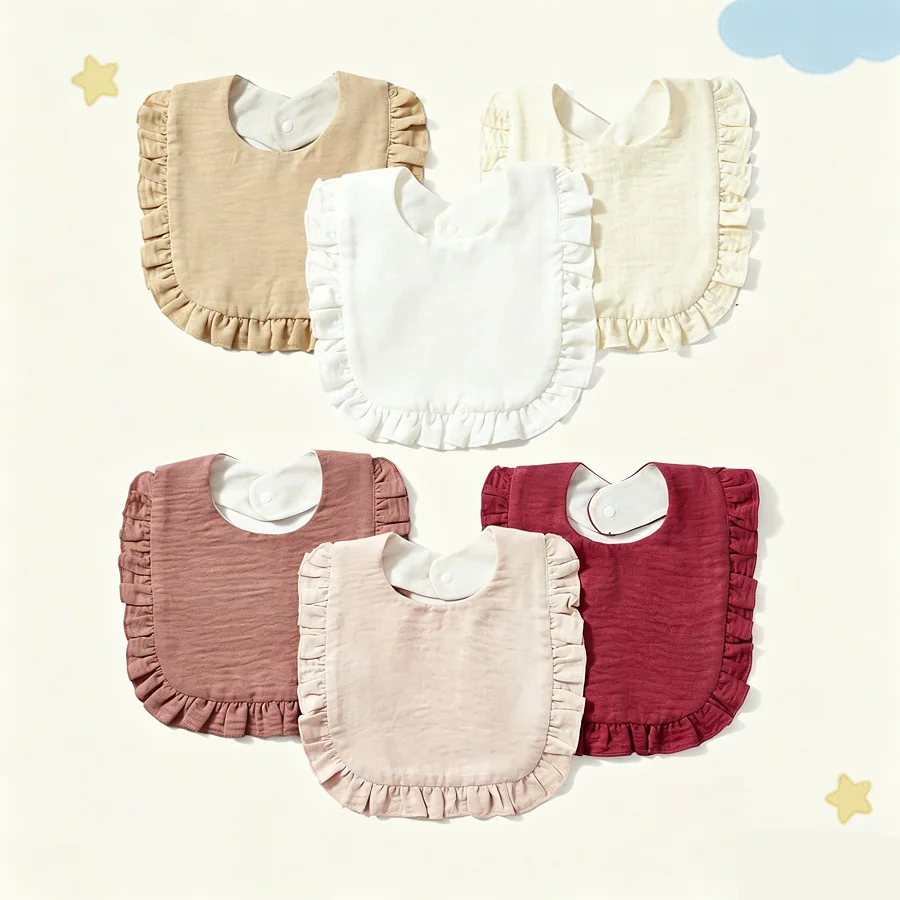 6pcs Soft & Comfortable Baby Bibs With Lace Trim
6pcs Soft & Comfortable Baby Bibs With Lace Trim