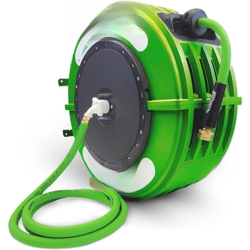 Macn ught Retractable Garden Hose Reel, 82 Ft Water Hose Reel Heavy Duty Retractable Hose with Metal 180° Swivel Rotation Bracke
Macn ught Retractable Garden Hose Reel, 82 Ft Water Hose Reel Heavy Duty Retractable Hose with Metal 180° Swivel Rotation Bracke
