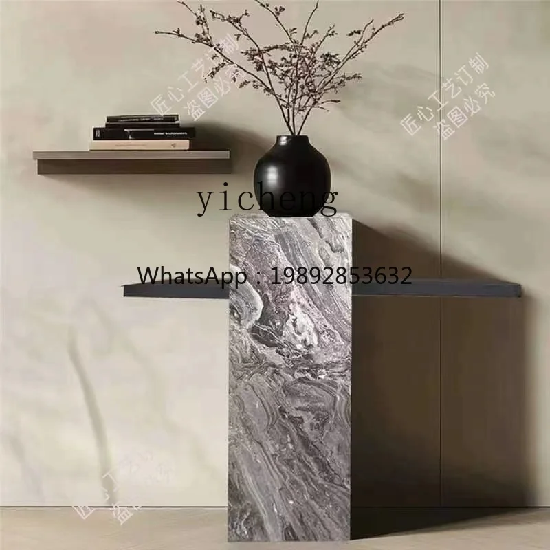 light luxury rock slab flower stand home furnishing living room suspension entrance, floor ornament shelf, marble decoration
light luxury rock slab flower stand home furnishing living room suspension entrance, floor ornament shelf, marble decoration