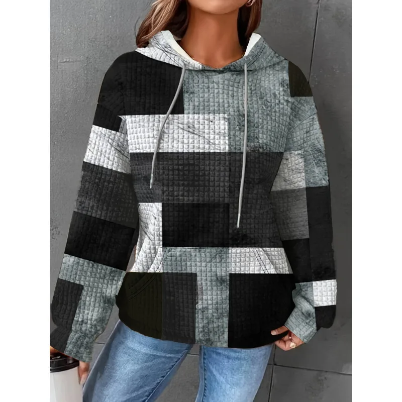 Waffle Print Hoodie Women's Fashionable Streetwear Style Comfortable Fit Spring Season Casual Wear Other Material 100%
Waffle Print Hoodie Women's Fashionable Streetwear Style Comfortable Fit Spring Season Casual Wear Other Material 100%