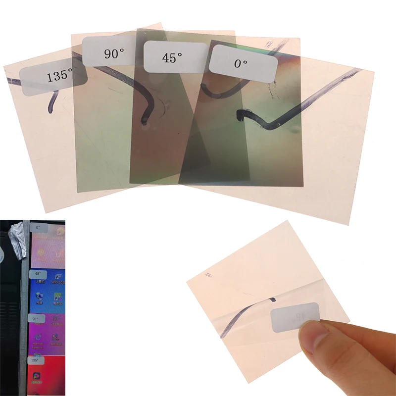 Polarizing Film0/45/90/135 Degree Angle Test Tool For LCD/LED Screen Blank Screen Screen Repair 5x5cm Screen Polarizer Replacem
Polarizing Film0/45/90/135 Degree Angle Test Tool For LCD/LED Screen Blank Screen Screen Repair 5x5cm Screen Polarizer Replacem