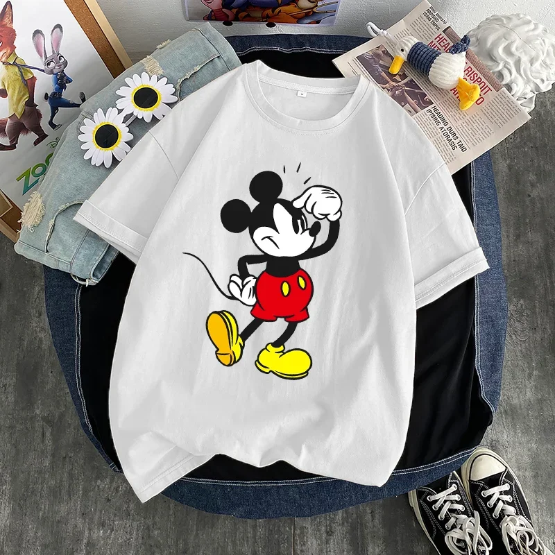 Летняя корейская футболка с Микки Маусом Disney, свободный топ с короткими рукавами, мужской и женский уличный модный топ
Летняя корейская футболка с Микки Маусом Disney, свободный топ с короткими рукавами, мужской и женский уличный модный топ