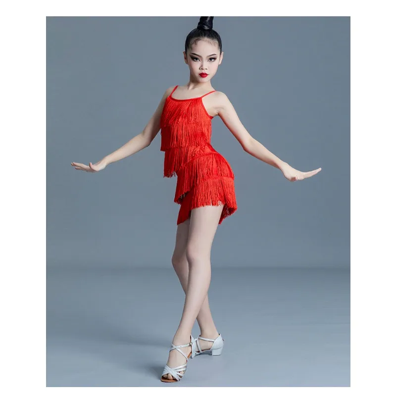 Girls Latin danceoutfit summer fringed new style children's Latin dancepractice suit with straps professionalcompetition costume
Girls Latin danceoutfit summer fringed new style children's Latin dancepractice suit with straps professionalcompetition costume