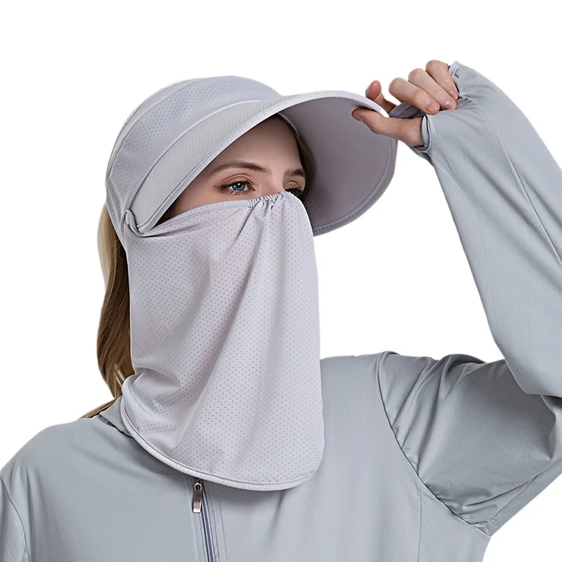 New Sun Hat For Women Ponytail Ice Sunscreen Hat Women's Summer Riding Face Mask Outdoor Sunshade Sun Protection Empty Top Hat
New Sun Hat For Women Ponytail Ice Sunscreen Hat Women's Summer Riding Face Mask Outdoor Sunshade Sun Protection Empty Top Hat