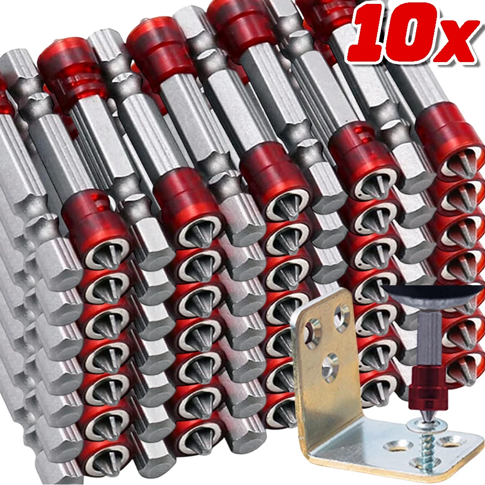1/10Pcs Strong Magnetic Screwdriver Bit Cross-head Hex Shank Electric Power Screwdriver Bits S2 Alloy Steel for House Working
1/10Pcs Strong Magnetic Screwdriver Bit Cross-head Hex Shank Electric Power Screwdriver Bits S2 Alloy Steel for House Working