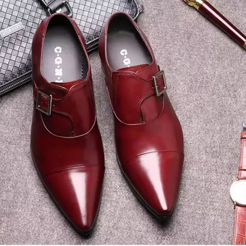 Stylish Men's Leather Shoes British Style Genuine Leather Buckle Strap Loafers Dress Shoes Slip-on Business Formal Shoes
Stylish Men's Leather Shoes British Style Genuine Leather Buckle Strap Loafers Dress Shoes Slip-on Business Formal Shoes