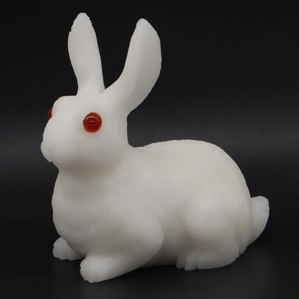 4.2" Rabbit Statue Natural Gemstone White Jade Hand Carved Reiki Healing Stone Animal Figurine Crafts Home Room Decoration #180
4.2" Rabbit Statue Natural Gemstone White Jade Hand Carved Reiki Healing Stone Animal Figurine Crafts Home Room Decoration #180