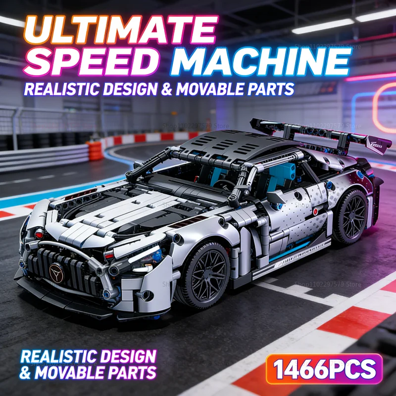 1300+PCS City Technical Hypercar MOC Building Blocks Kit 1:14 Scale Racing Car Model STEM Toys Gifts for Kids Adults Collectors
1300+PCS City Technical Hypercar MOC Building Blocks Kit 1:14 Scale Racing Car Model STEM Toys Gifts for Kids Adults Collectors