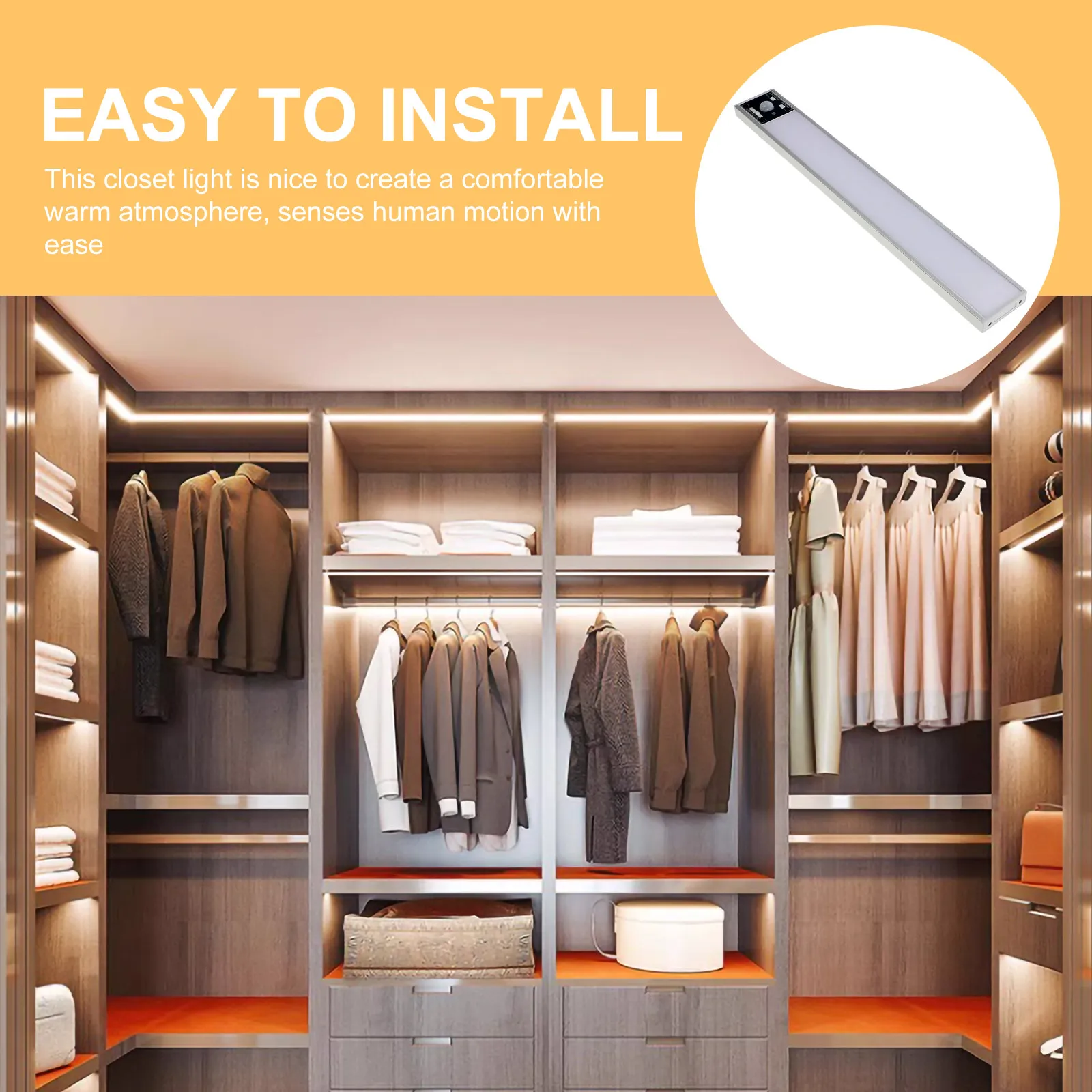 1 Set Motion Sensor Lamp For Wardrobe Under Cabinet Light Motion Sensor Led Strip For Kitchen Bedroom Wardrobe Closet Night Lamp
1 Set Motion Sensor Lamp For Wardrobe Under Cabinet Light Motion Sensor Led Strip For Kitchen Bedroom Wardrobe Closet Night Lamp