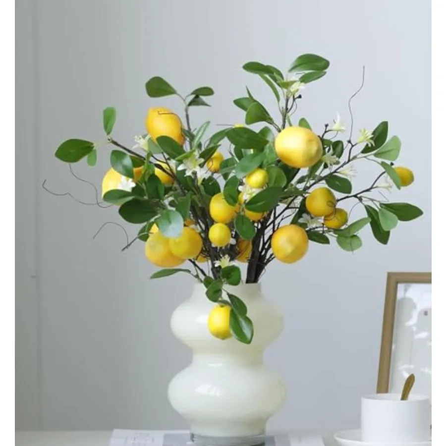 8 Head Fake Lemons Stems, Faux Lemon Branches for Vase, Lemon Themed Picks for Room Kitchen Office Outdoor and Party Decoration
8 Head Fake Lemons Stems, Faux Lemon Branches for Vase, Lemon Themed Picks for Room Kitchen Office Outdoor and Party Decoration