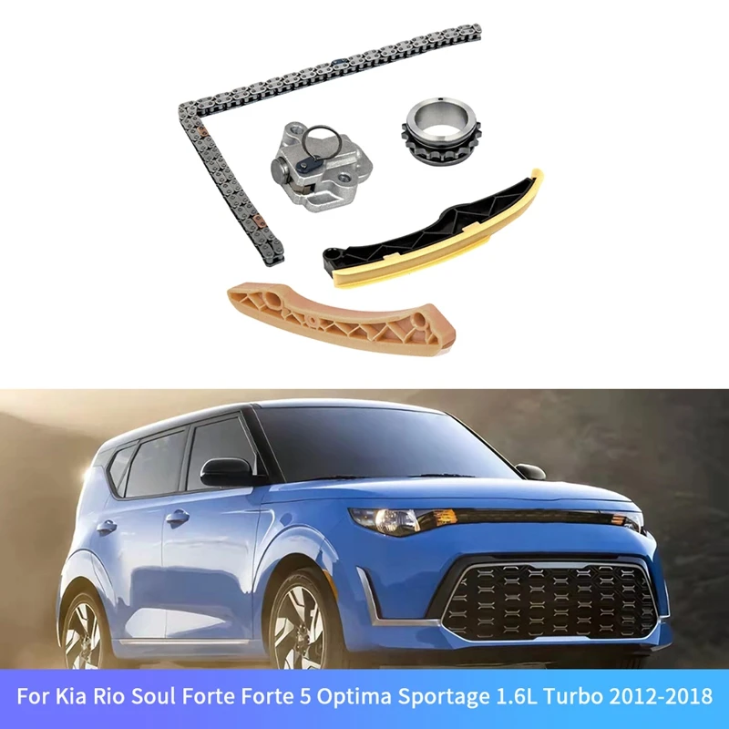 Комплект деталей цепи синхронизации для Kia Rio Soul Forte 5 Optima Sportage 1,6l Turbo 2012-2018 243212B620, 244202B611, 244312B620
Комплект деталей цепи синхронизации для Kia Rio Soul Forte 5 Optima Sportage 1,6l Turbo 2012-2018 243212B620, 244202B611, 244312B620
