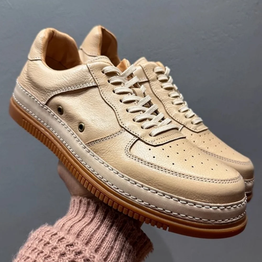 QHCCID Men's Handmade Genuine Leather Casual Shoes Retro Business Style High-End Breathable Comfortable Horse Leather Footwear
QHCCID Men's Handmade Genuine Leather Casual Shoes Retro Business Style High-End Breathable Comfortable Horse Leather Footwear