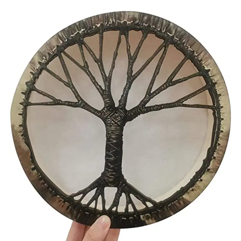 【black huodong】Shamanic Drums, 10-Inch Tree Decorative Design with Drumsticks, Sound Healer Shamanic Drums for Spiritual Music
【black huodong】Shamanic Drums, 10-Inch Tree Decorative Design with Drumsticks, Sound Healer Shamanic Drums for Spiritual Music