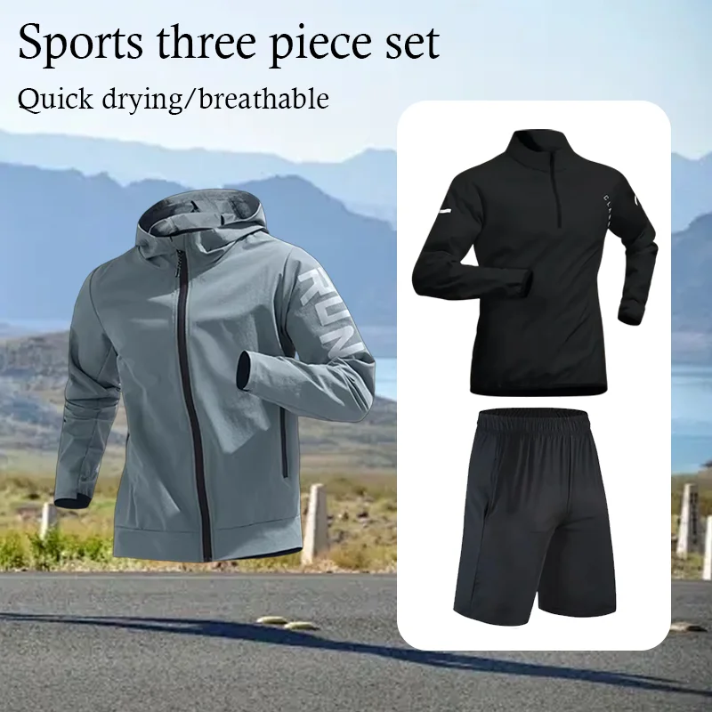 Комплект спортивной одежды из трех предметов. Удобная дышащая одежда. Высокоэластичный быстросохнущий костюм для весенне-летнего костюма.
Комплект спортивной одежды из трех предметов. Удобная дышащая одежда. Высокоэластичный быстросохнущий костюм для весенне-летнего костюма.