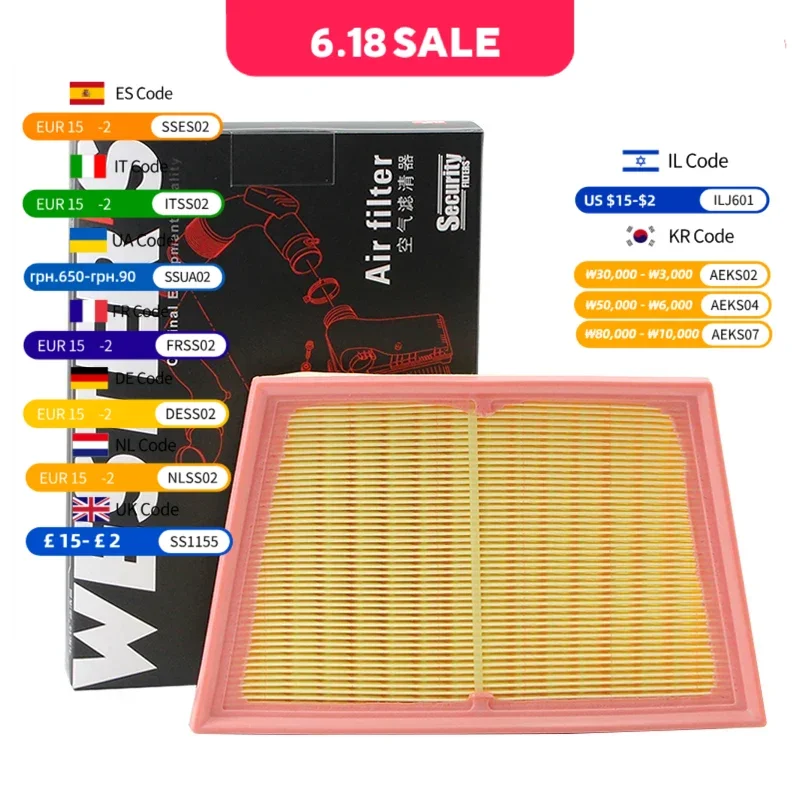 WESTGUARD MA9529 Air Filter For Jaguar E-PACE 2.0T LAND ROVER DISCOVERY ROVER AURORA 240PS 2.0T T2H8107 GJ32-9601-AA LR071942
WESTGUARD MA9529 Air Filter For Jaguar E-PACE 2.0T LAND ROVER DISCOVERY ROVER AURORA 240PS 2.0T T2H8107 GJ32-9601-AA LR071942