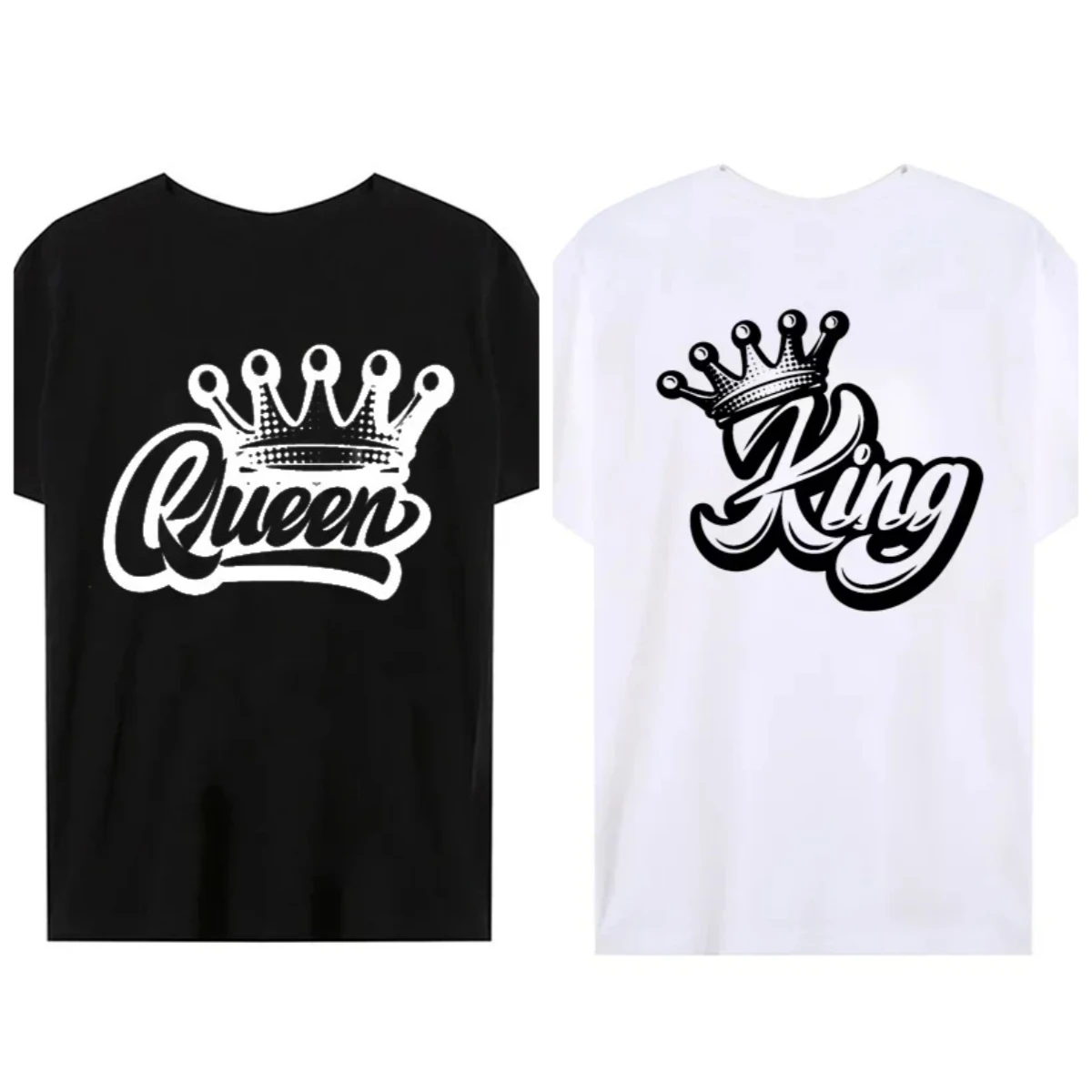 Футболка King Queen с принтом короны для влюбленных, женская футболка в стиле Харадзюку, одинаковая футболка для пары с короной, одежда, летние женские топы
Футболка King Queen с принтом короны для влюбленных, женская футболка в стиле Харадзюку, одинаковая футболка для пары с короной, одежда, летние женские топы