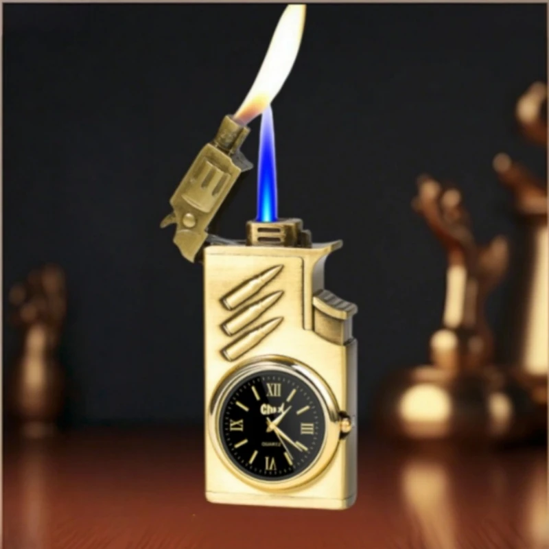 Metal Relief Pattern Dial Dual Fire Inflatable Lighter Windproof Jet Flame Open Flame Exquisite Body Lighter New Men's Gift
Metal Relief Pattern Dial Dual Fire Inflatable Lighter Windproof Jet Flame Open Flame Exquisite Body Lighter New Men's Gift