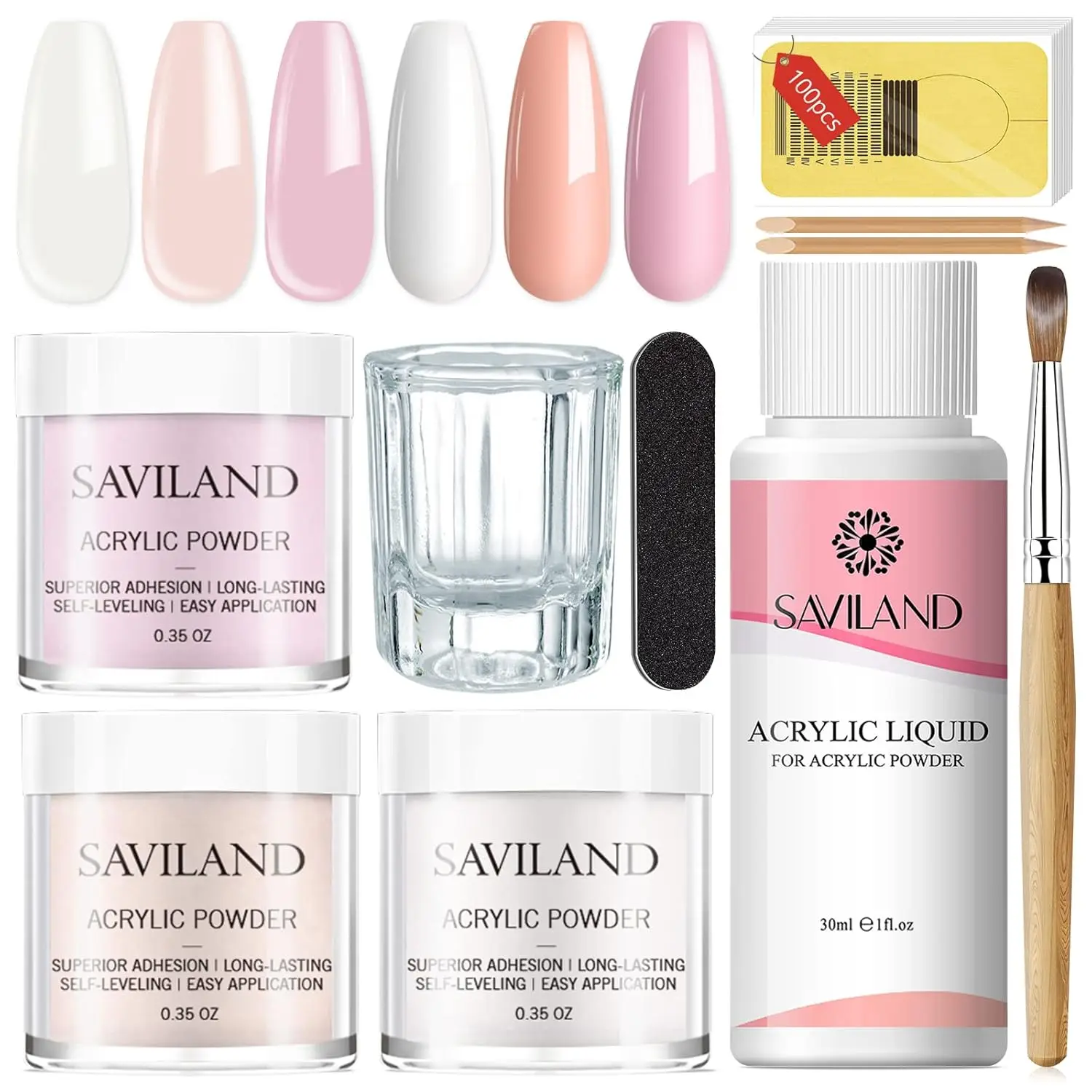 Acrylic Nail Starter Kit: Clear Pink Nude Powder & Liquid, Brush, Files, Forms, Press On Nails, Home Practice Set
Acrylic Nail Starter Kit: Clear Pink Nude Powder & Liquid, Brush, Files, Forms, Press On Nails, Home Practice Set