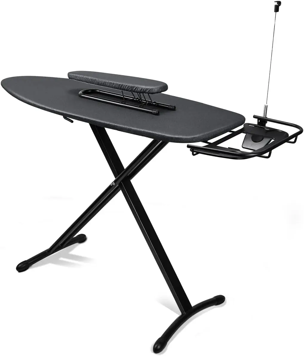 Extra Wide Steel Ironing Board with Sleeve Board and Adjustable Iron Rest, Foldable, Height Adjustable 18"x48"
Extra Wide Steel Ironing Board with Sleeve Board and Adjustable Iron Rest, Foldable, Height Adjustable 18"x48"