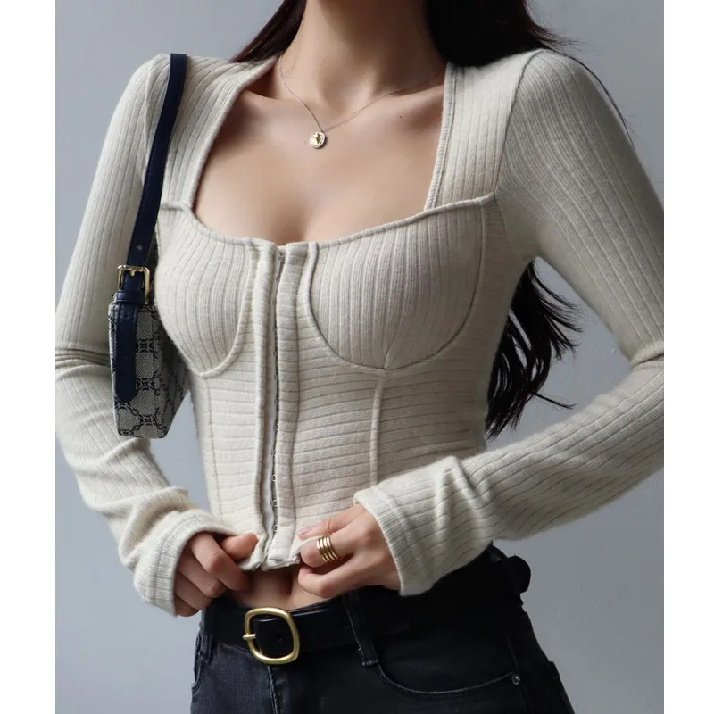 Sweater Jacket Women's Autumn New Casual Fashion Wild Sports Sweater Jacket Tight and Sexy Knitted Top
Sweater Jacket Women's Autumn New Casual Fashion Wild Sports Sweater Jacket Tight and Sexy Knitted Top