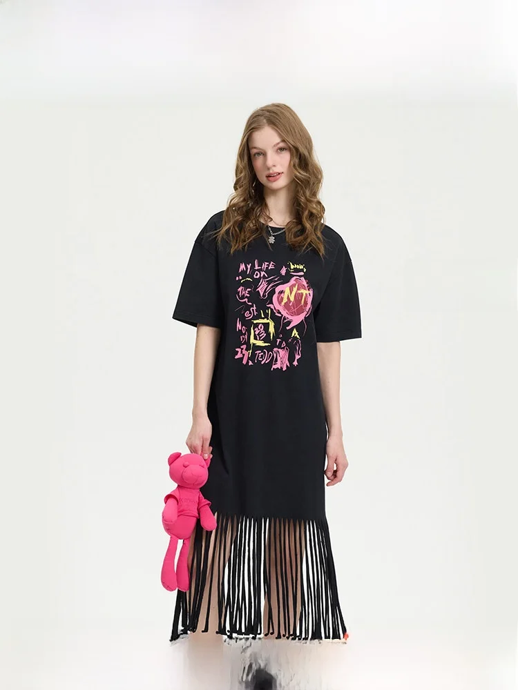 Faionable Printed ort Sve round Ne Dr for Women Summer Season Tassel Hem Design Cotton 00% Skirt Sle
Faionable Printed ort Sve round Ne Dr for Women Summer Season Tassel Hem Design Cotton 00% Skirt Sle