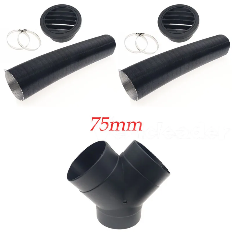 1/2pcs 75mm Car Auto Heater Pipe Duct Y T Piece Warm Air Outlet Vent Hose Clips Set For Parking Heater Webasto Eberspacher
1/2pcs 75mm Car Auto Heater Pipe Duct Y T Piece Warm Air Outlet Vent Hose Clips Set For Parking Heater Webasto Eberspacher