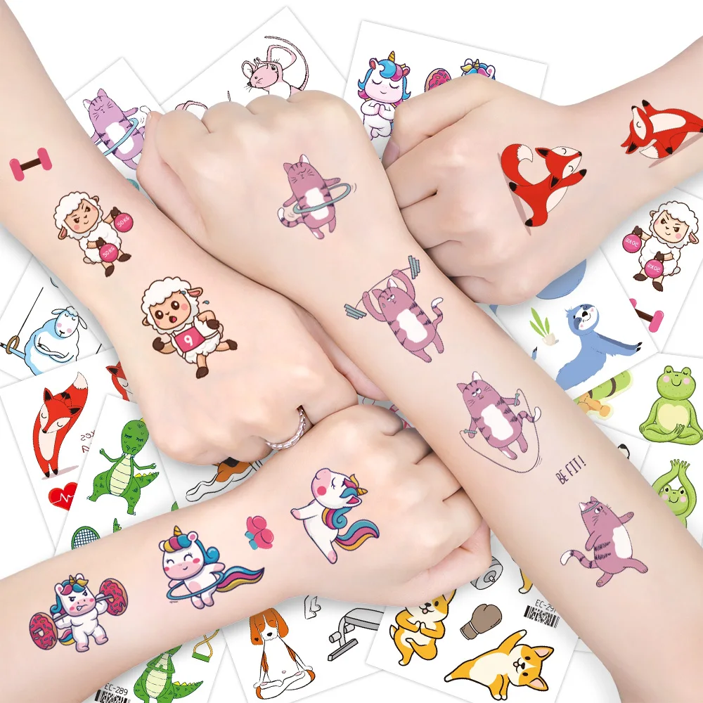 Cartoon Animal Tattoo Stickers for Kids Hands Face Fake Tattoos Cute Animals Sports Design Waterproof Temporary Tattoos
Cartoon Animal Tattoo Stickers for Kids Hands Face Fake Tattoos Cute Animals Sports Design Waterproof Temporary Tattoos