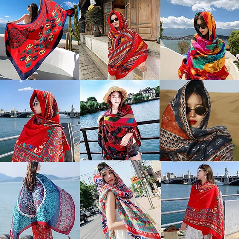 8 Styles 85x180cm Travel Beach Sunscreen Scarve Bikini Large Shawl Sarong Wrap Scarf Women Brazilian Swimsuit Bathing Cover-ups
8 Styles 85x180cm Travel Beach Sunscreen Scarve Bikini Large Shawl Sarong Wrap Scarf Women Brazilian Swimsuit Bathing Cover-ups