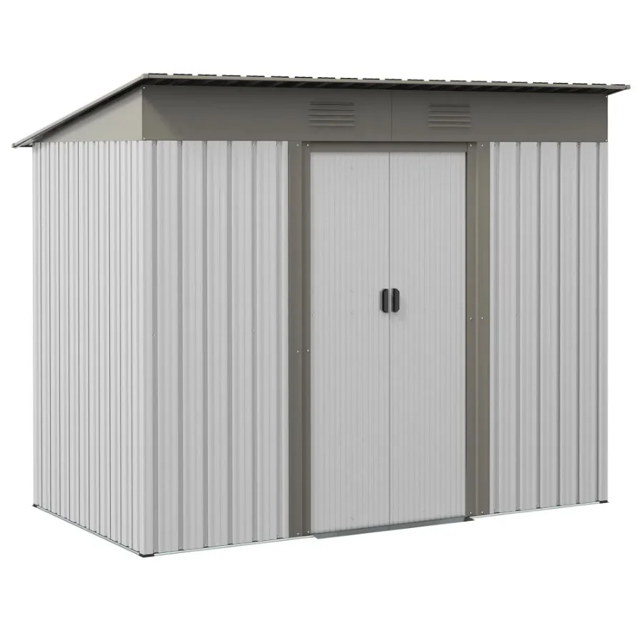 7' x 4' Metal Lean to Garden Shed, Outdoor Storage Shed, Garden Tool House with Double Sliding Doors, 2 Air Vents for Backyard
7' x 4' Metal Lean to Garden Shed, Outdoor Storage Shed, Garden Tool House with Double Sliding Doors, 2 Air Vents for Backyard