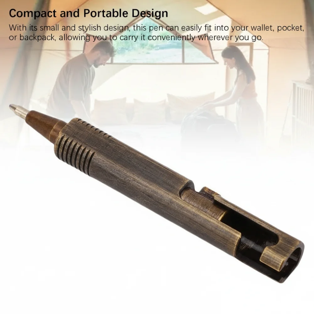 Durable Brass Mini Ballpoint Pen Replaceable Ink Compact Ballpoint Pen EDC Pen Working Environment
Durable Brass Mini Ballpoint Pen Replaceable Ink Compact Ballpoint Pen EDC Pen Working Environment