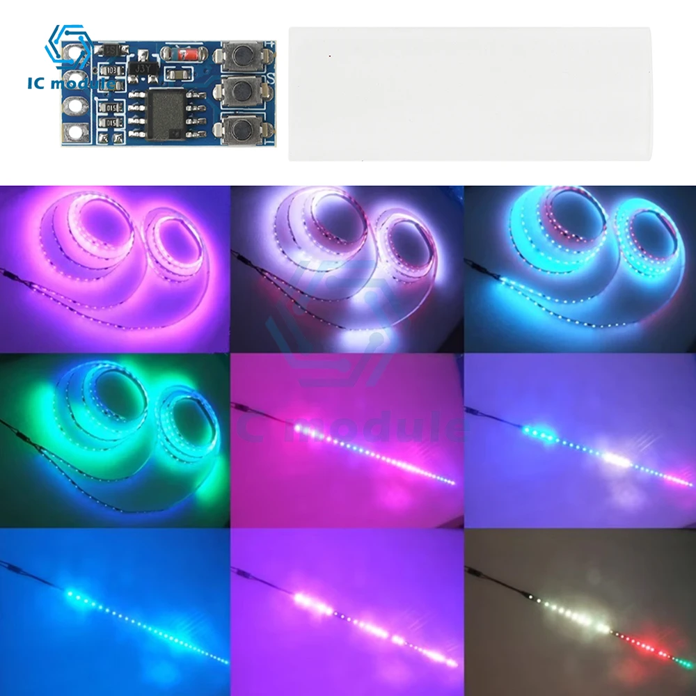 DC5-24V WS2812 LED strip Control Board 5 Kinds of Flashing Modes RGB Light Strip Controller RGB Strip Driver Module WS2811/16703
DC5-24V WS2812 LED strip Control Board 5 Kinds of Flashing Modes RGB Light Strip Controller RGB Strip Driver Module WS2811/16703