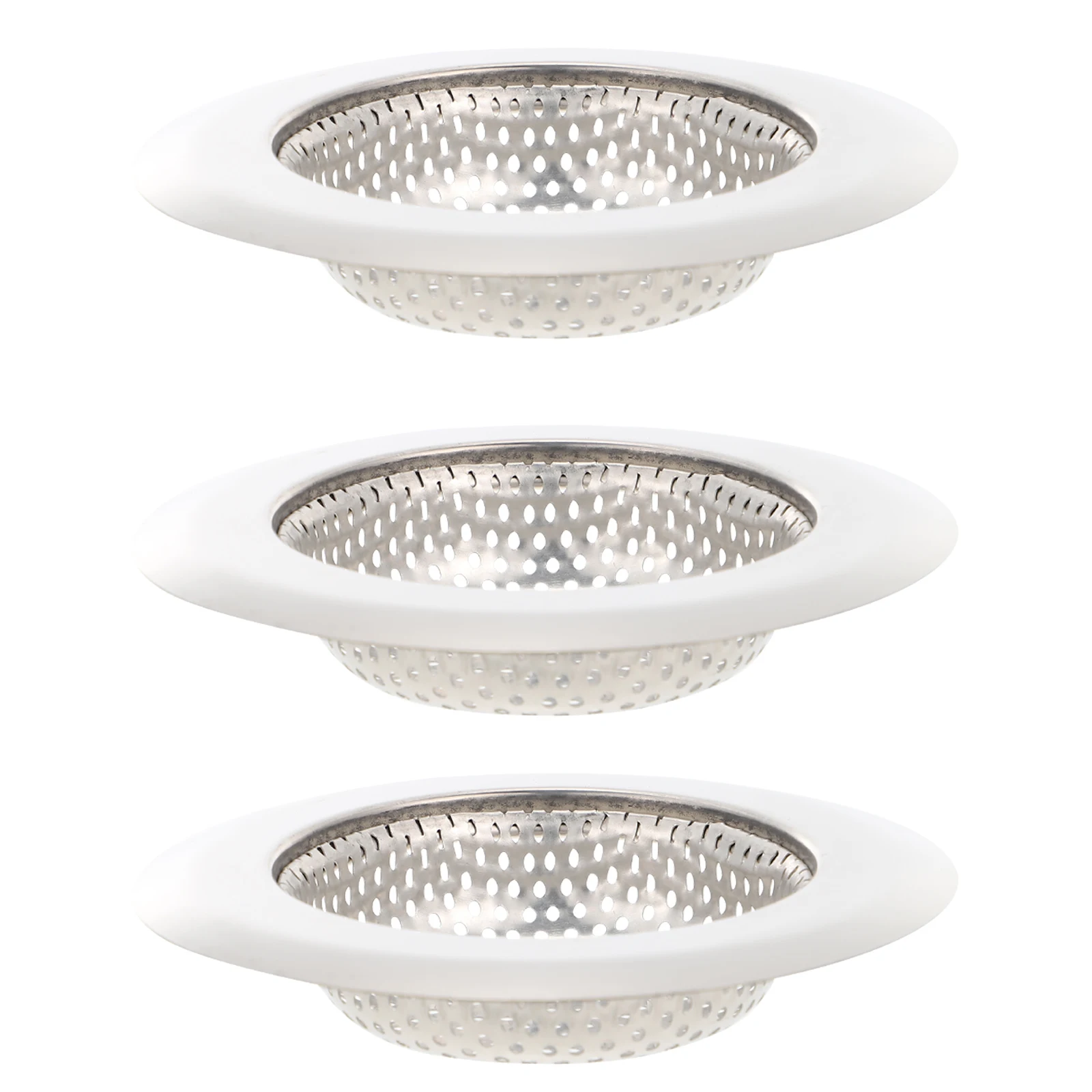 3pcs Stainless Steel Sink Strainer Anti Clogging Kitchen Drain Filter Basket Bathroom Washroom Practical Tool Wide Application
3pcs Stainless Steel Sink Strainer Anti Clogging Kitchen Drain Filter Basket Bathroom Washroom Practical Tool Wide Application