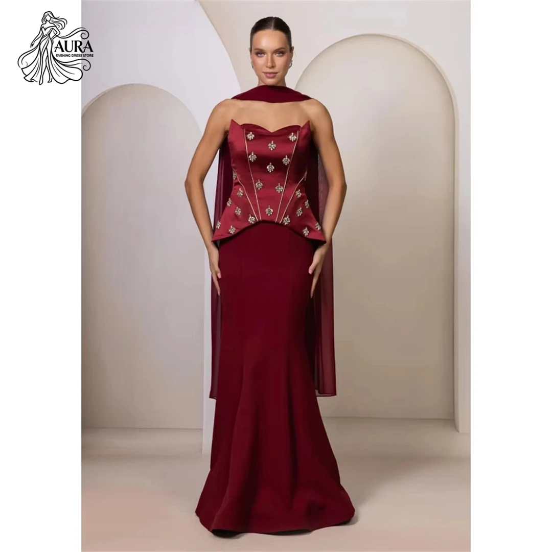 Aura Evening Dresses for Woman Party Wedding Dresses and Evening A Word Custom Made Red Lace Card Shoulder Luxury Party Dress
Aura Evening Dresses for Woman Party Wedding Dresses and Evening A Word Custom Made Red Lace Card Shoulder Luxury Party Dress