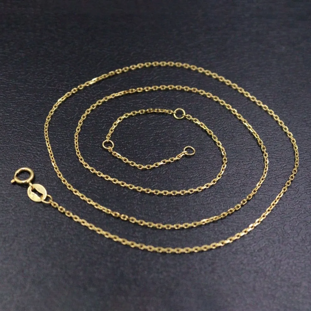 Real Pure 18K Yellow Gold Chain Women Lucky 1mm Square Rolo O Link Necklace 2.17g /45cm
Real Pure 18K Yellow Gold Chain Women Lucky 1mm Square Rolo O Link Necklace 2.17g /45cm
