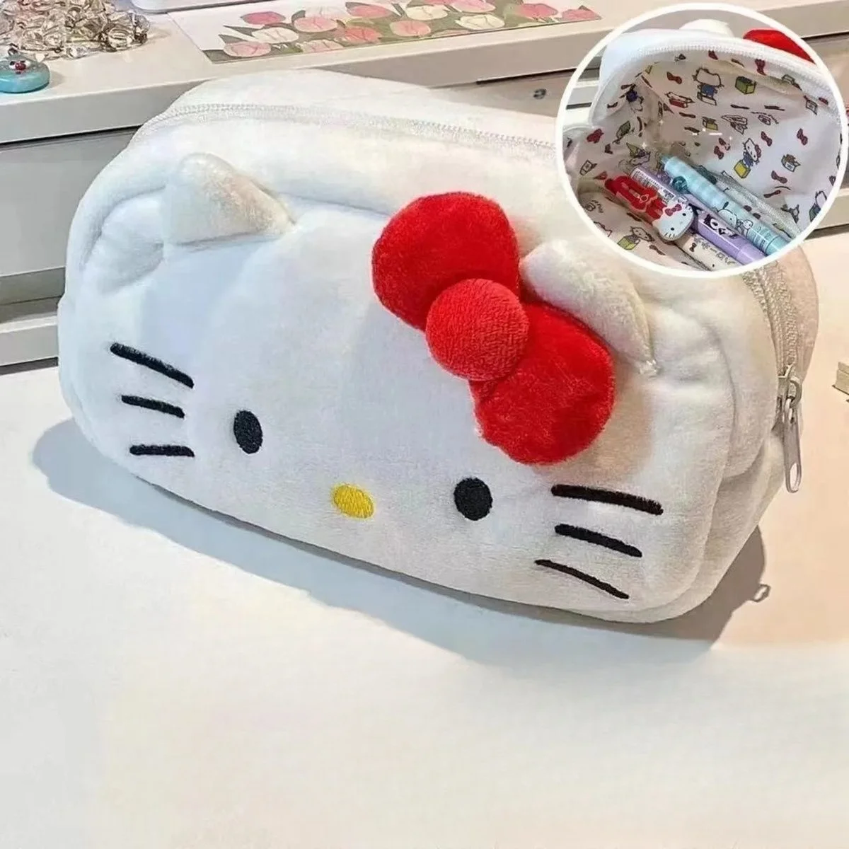 Стилус Hello Kitty, искусственные аниме пеналы Sanrio, Плюшевые канцелярские принадлежности, кавайная ученическая ручка большой емкости, детский подарок
Стилус Hello Kitty, искусственные аниме пеналы Sanrio, Плюшевые канцелярские принадлежности, кавайная ученическая ручка большой емкости, детский подарок